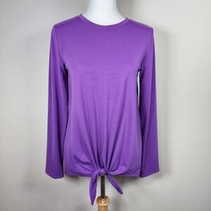 Athletic Works Shirt Youth XL 14 - 16 Years Dri Fit Tie Front Girls Purple Sport